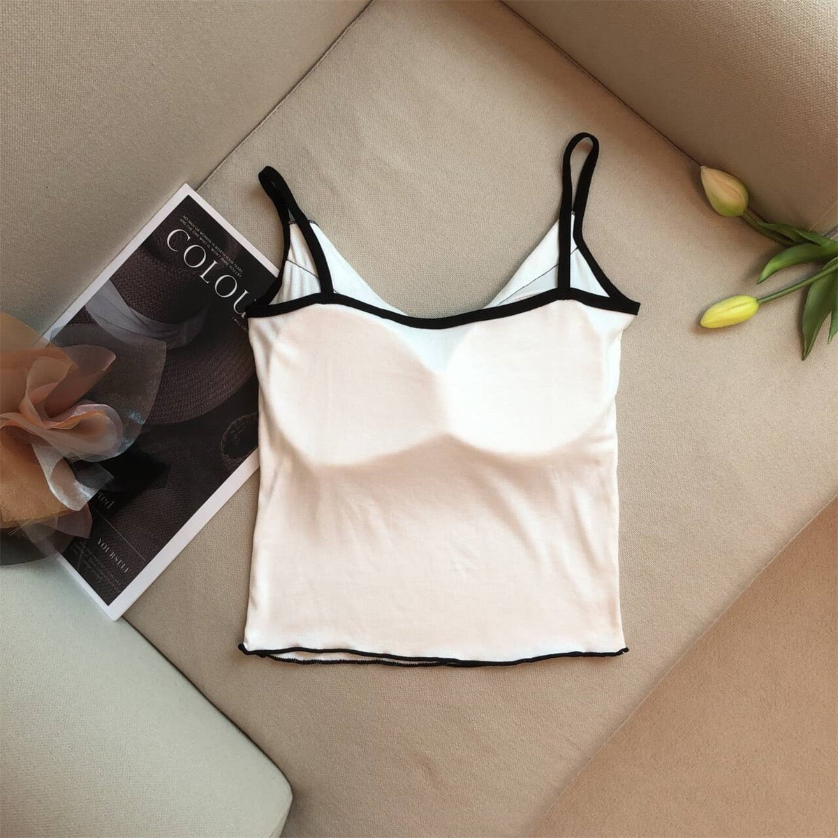 Yin Bow Strappy Cami Top